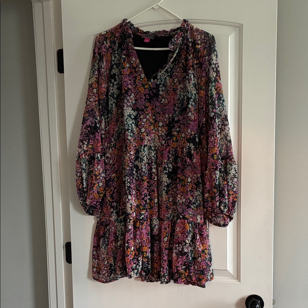 Vince Camuto Multicolor Floral Long Sleeve Dress